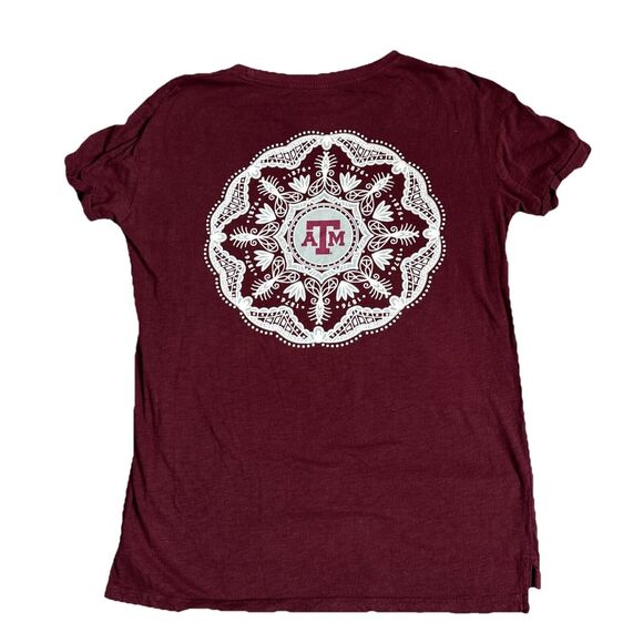 Texas A&M Aggies Maroon Women's Large Graphic Tee - GIG EM - Picture 6 of 10